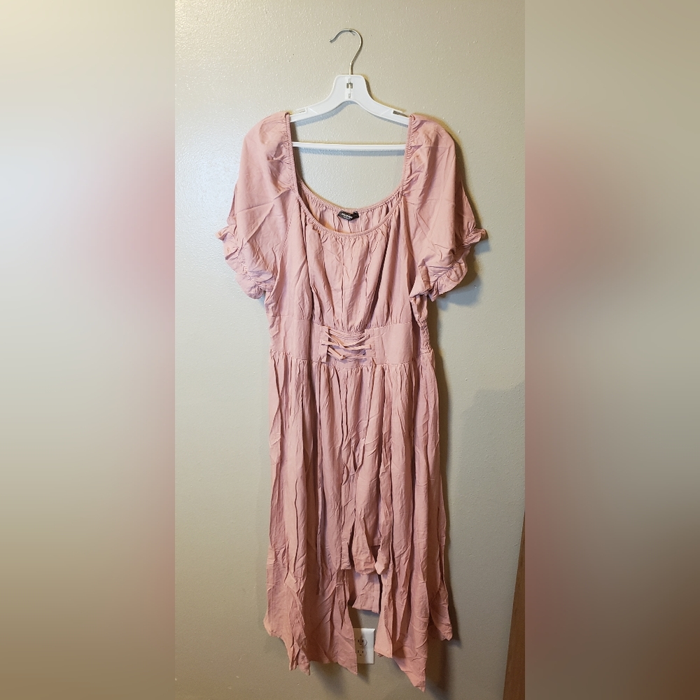 Shien Curvy 3xl Mauve pink under corset dress Streachy